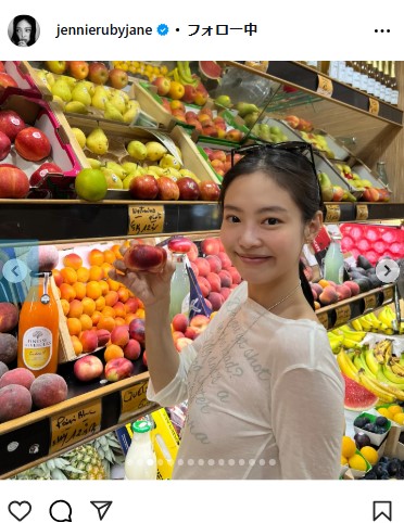 JENNIEのインスタグラムから