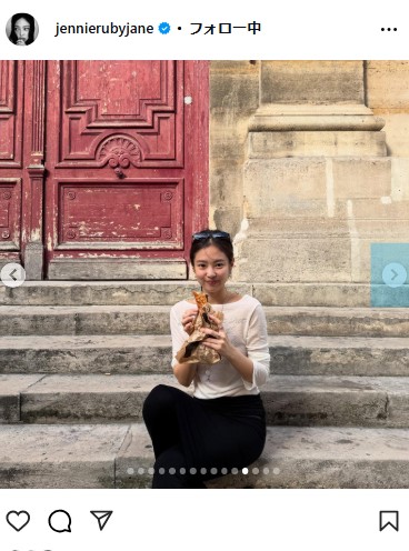 JENNIEのインスタグラムから