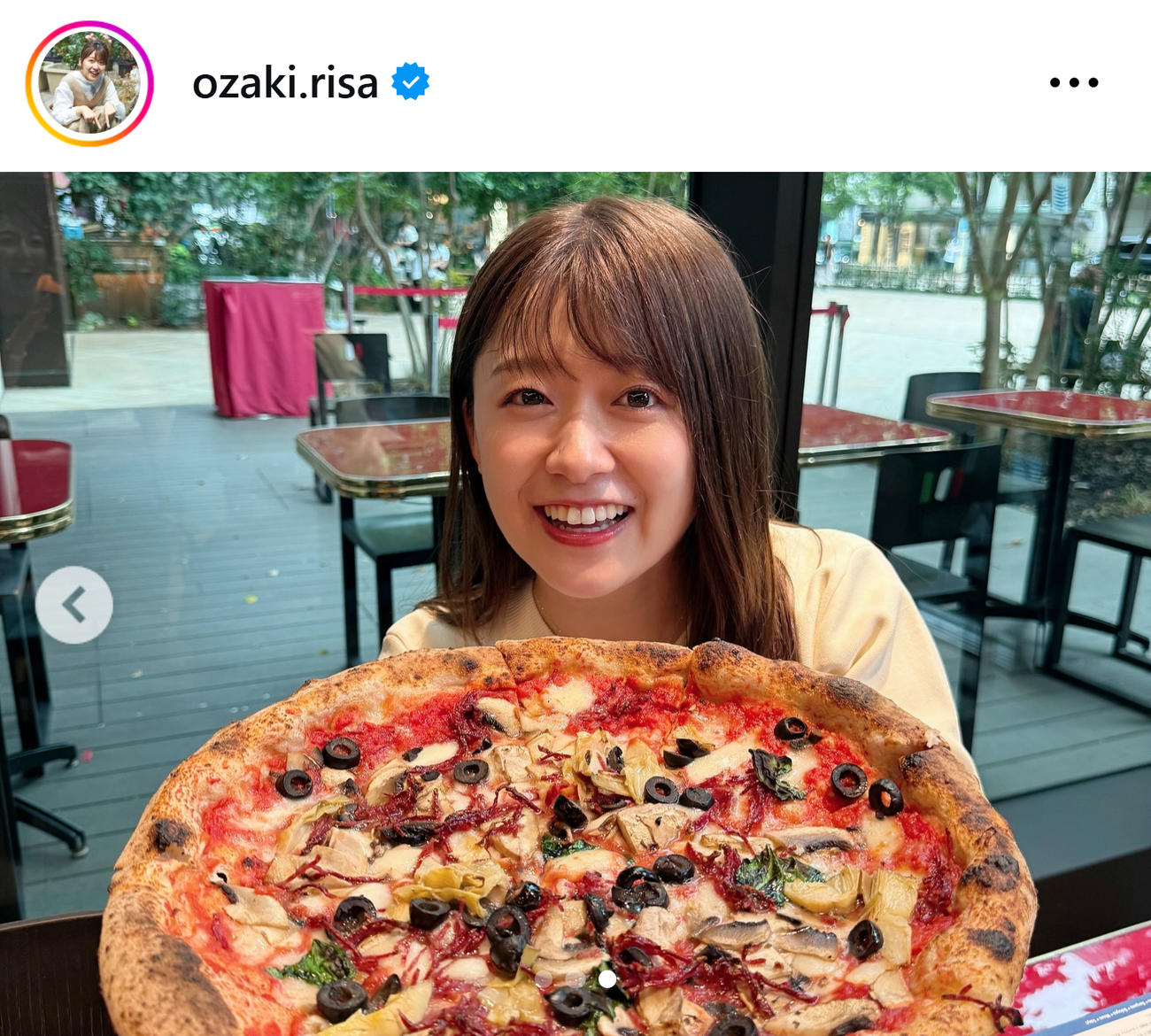 尾崎里紗のインスタグラムから