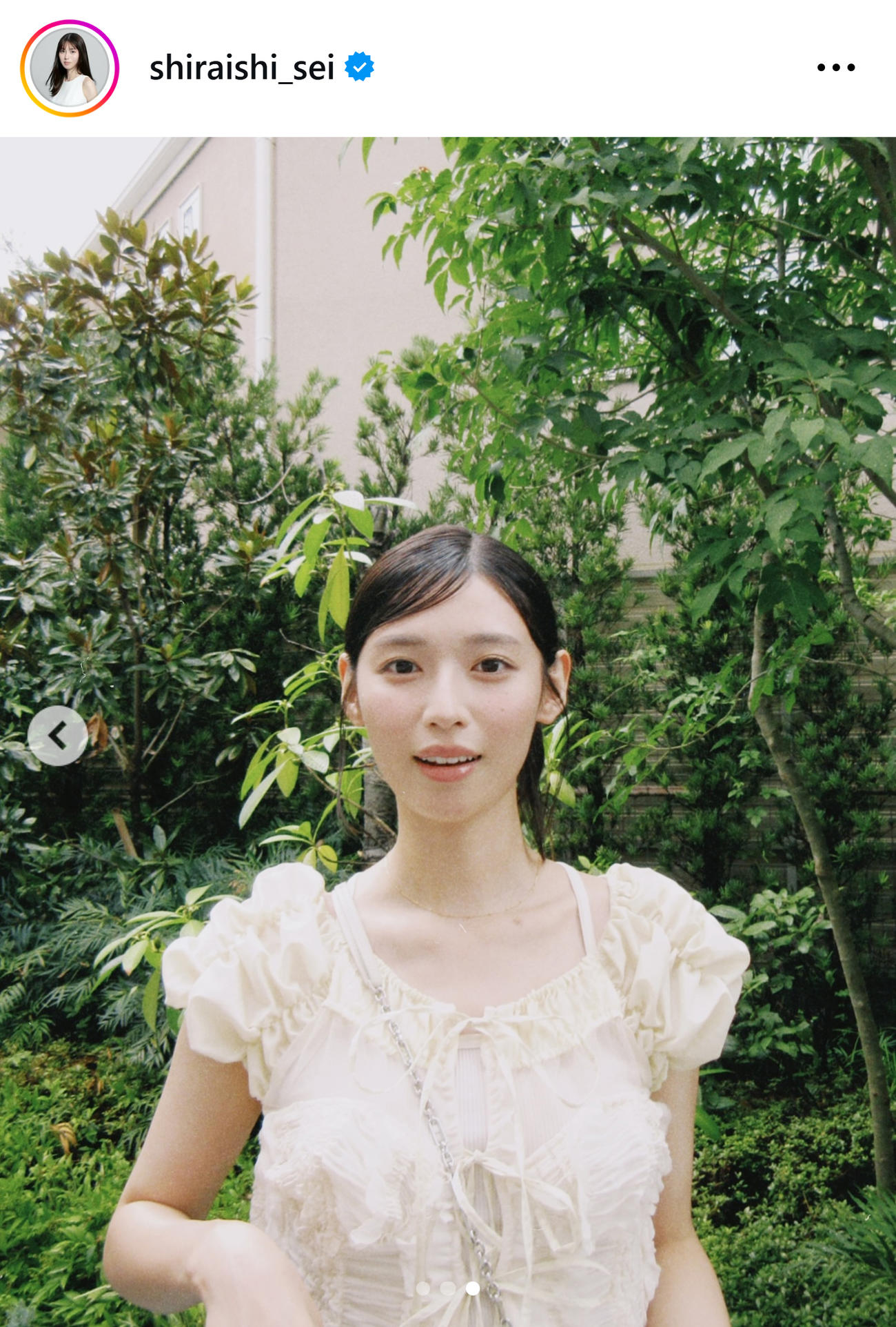 白石聖のインスタグラムから