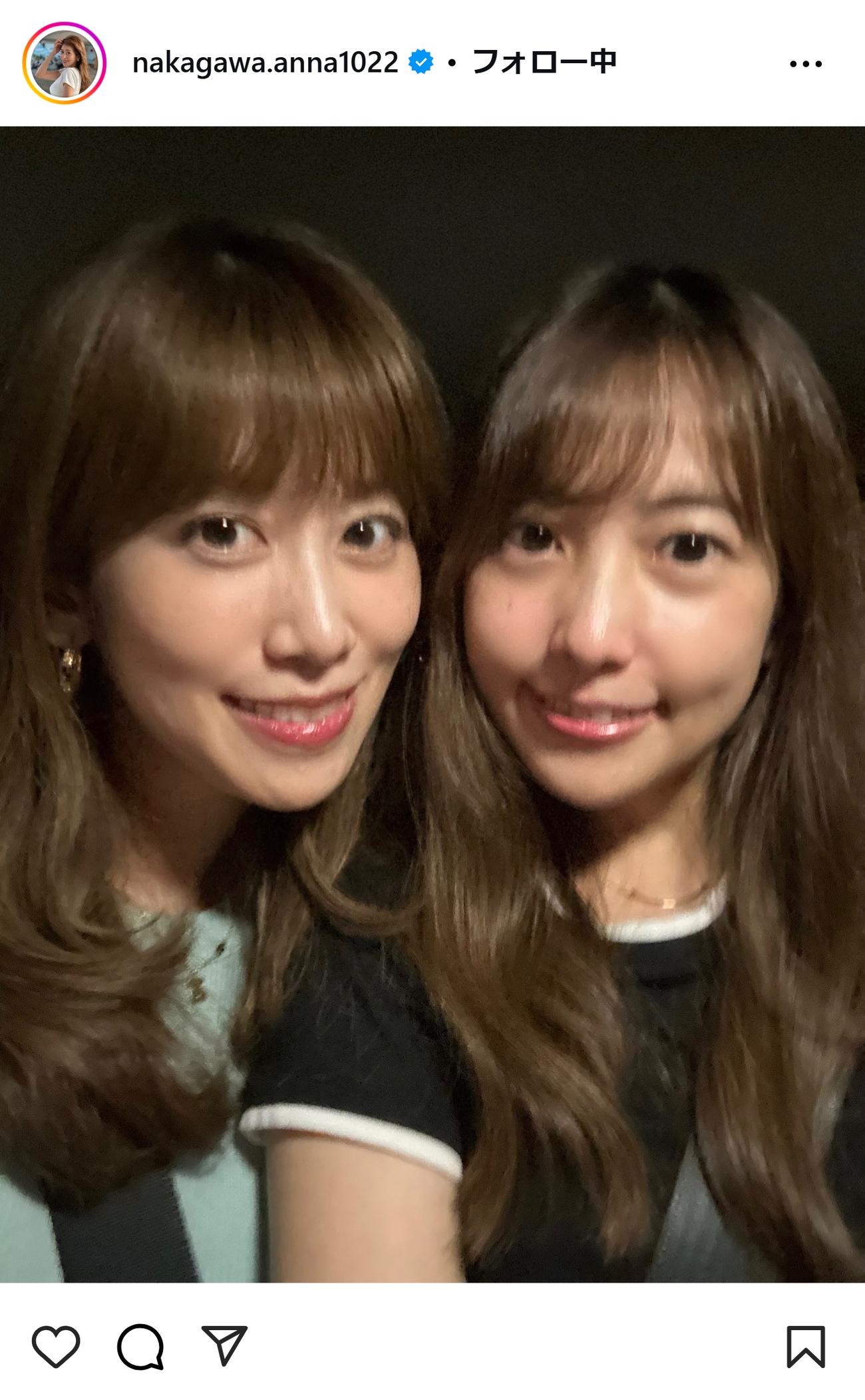 中川安奈アナのインスタグラムから