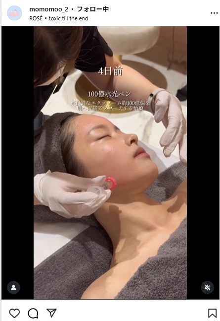 新山桃子のインスタグラムから