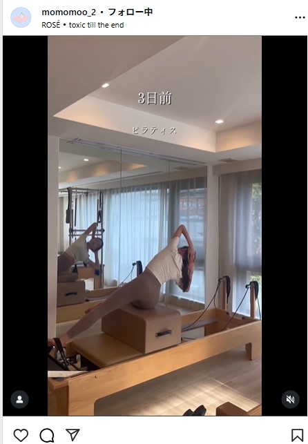 新山桃子のインスタグラムから