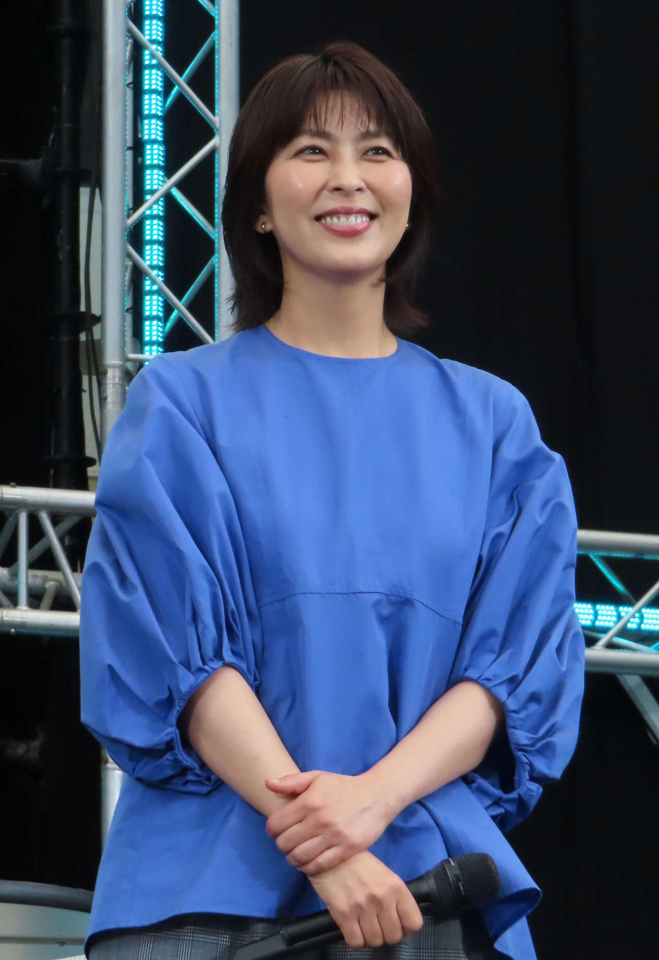 ドラマ「しあわせな結婚」のポッドキャスト公開収録に参加した松たか子（撮影・寺本吏輝）