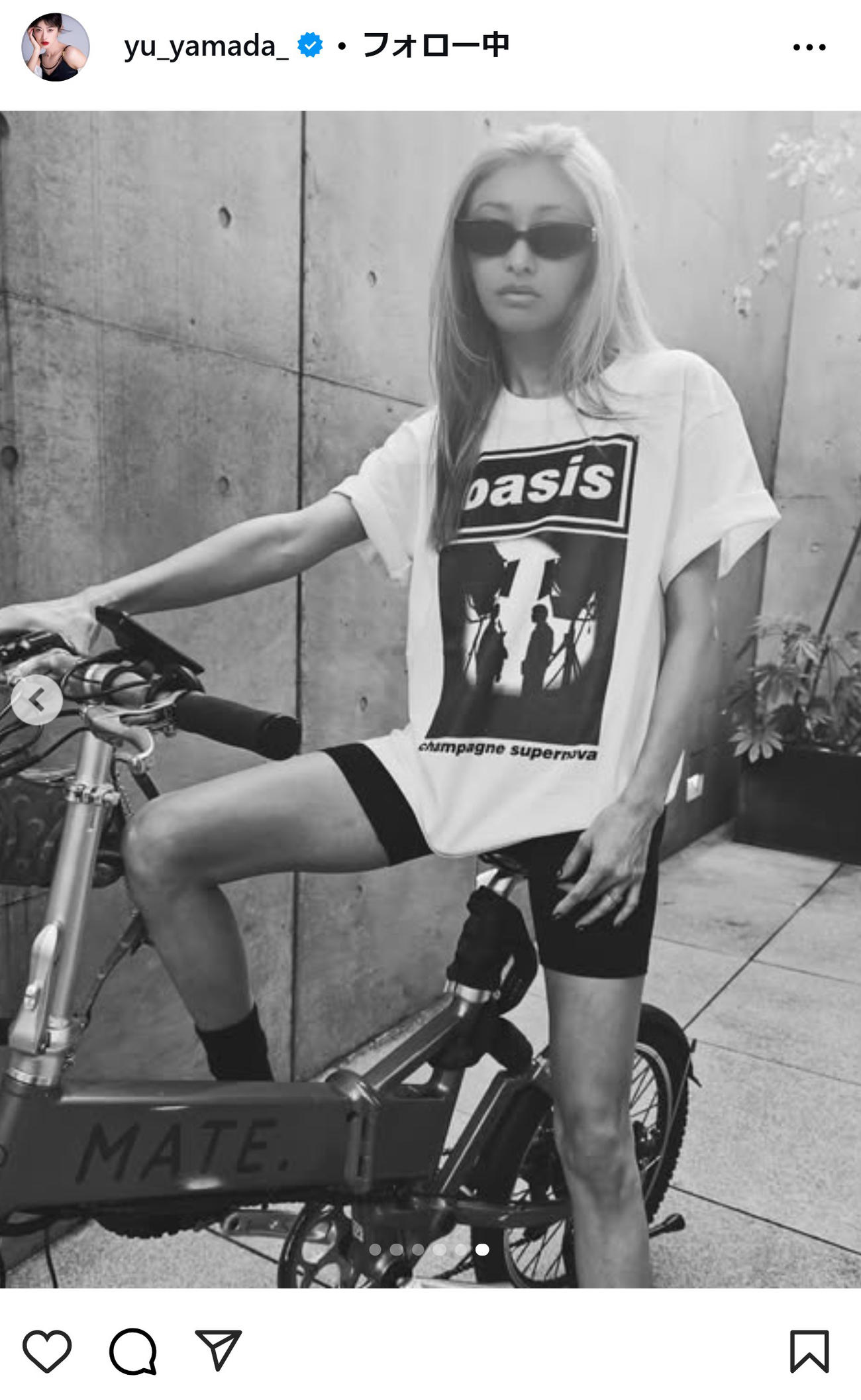 山田優のインスタグラムから