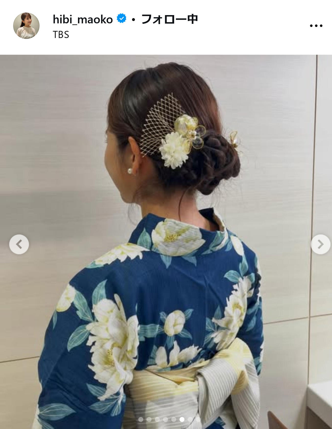 TBS日比麻音子アナのインスタグラムから