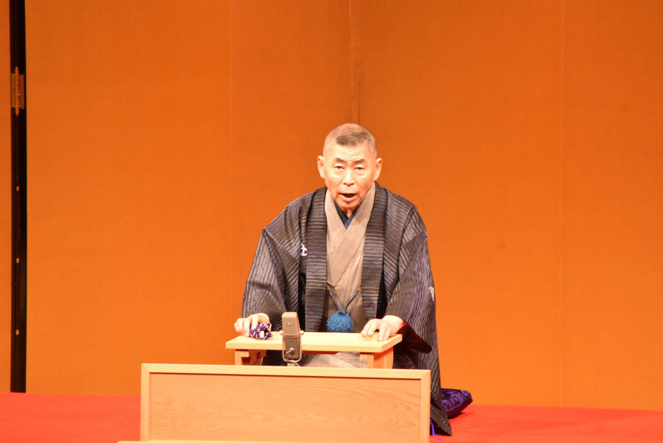 米朝一門会に出演した桂南光（撮影・阪口孝志）