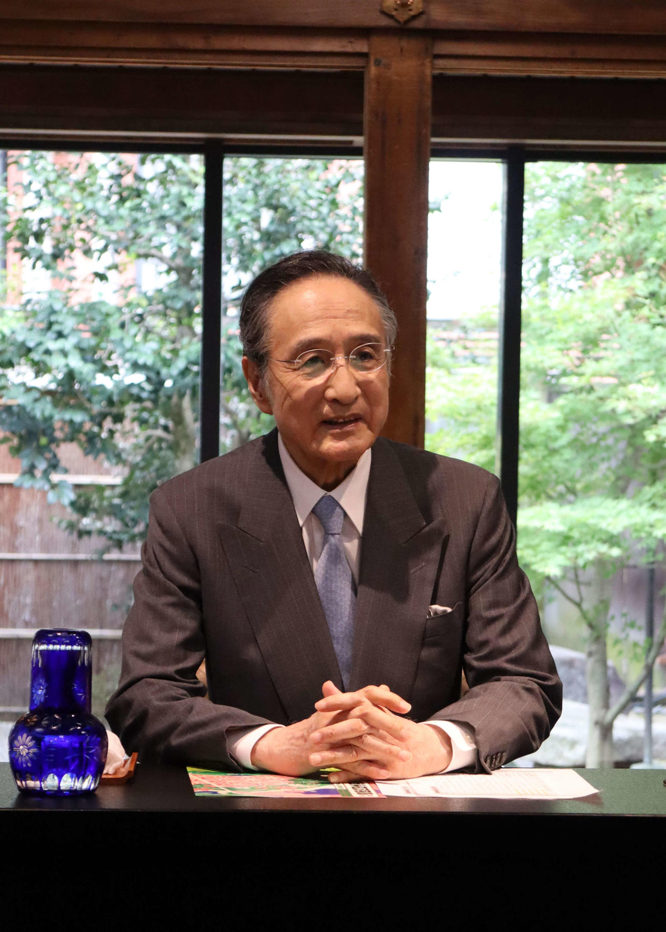 「通し狂言　菅原伝授手習鑑」の取材会を行った片岡仁左衛門