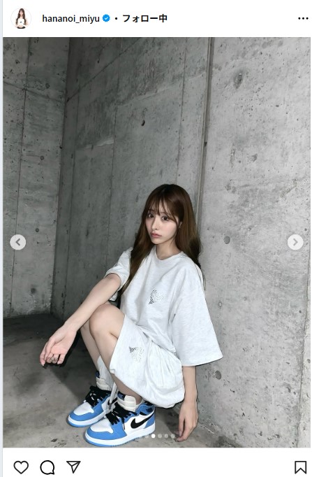 花乃衣美優のインスタグラムから