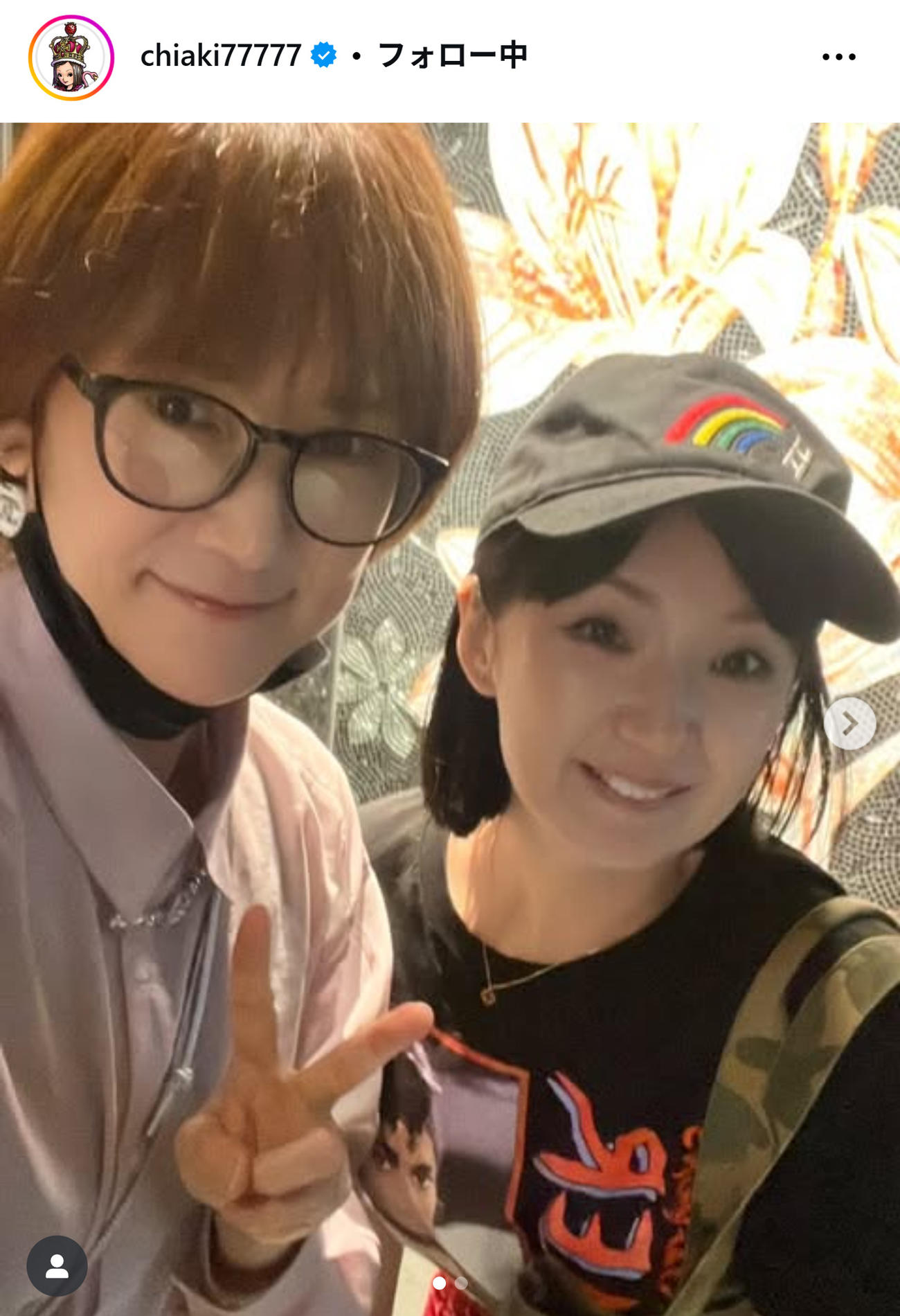 千秋のインスタグラムから