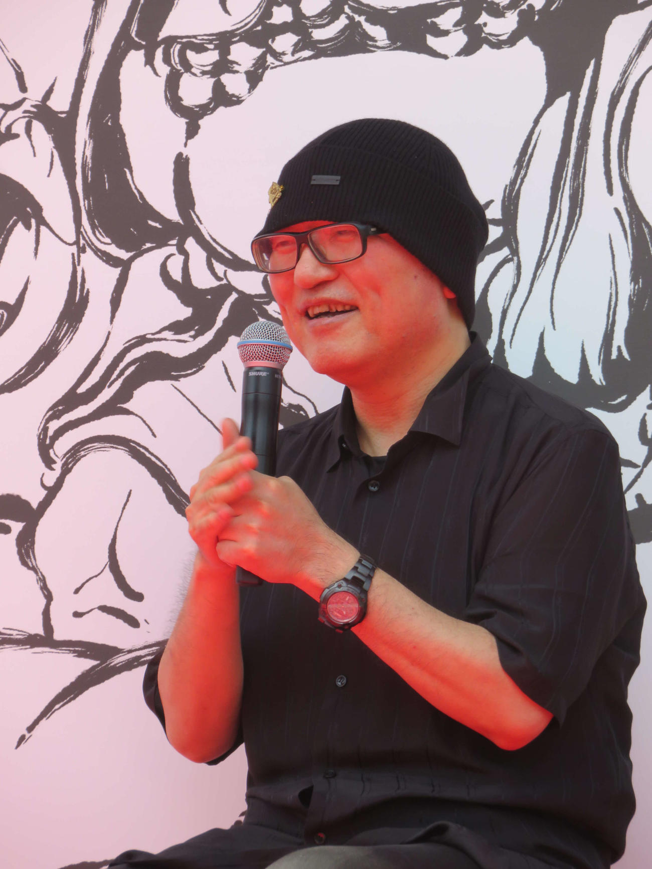 「真・侍伝　YAIBA」浅草寺絵馬奉納セレモニーに登場した青山剛昌氏