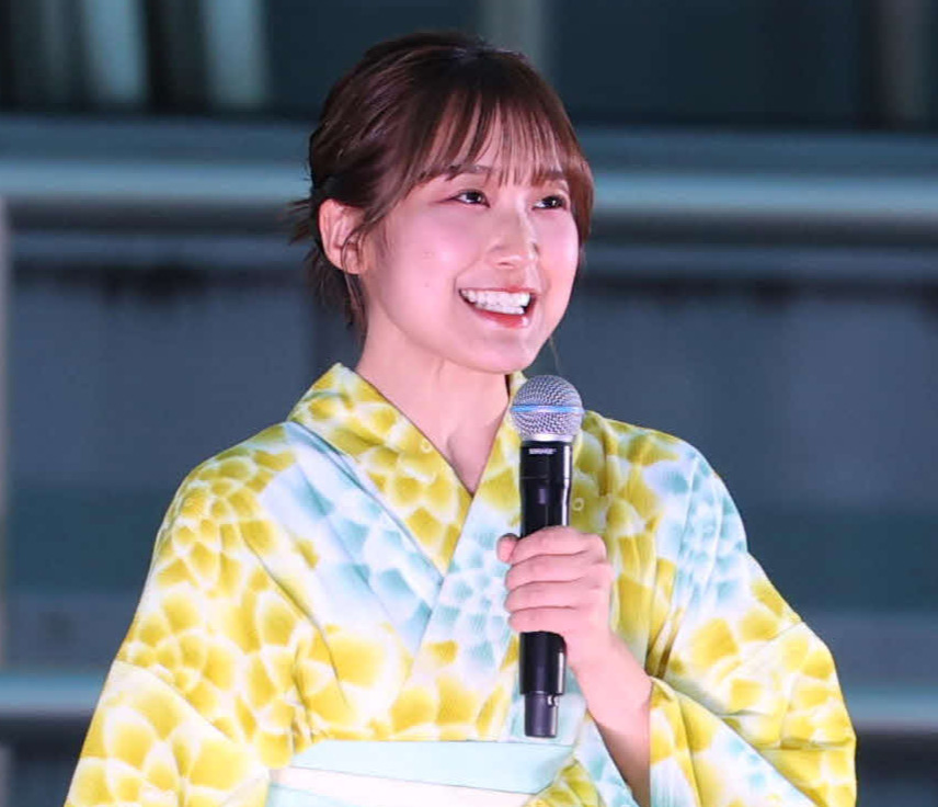 テレビ朝日・松岡朱里アナ（2025年8月16日撮影）