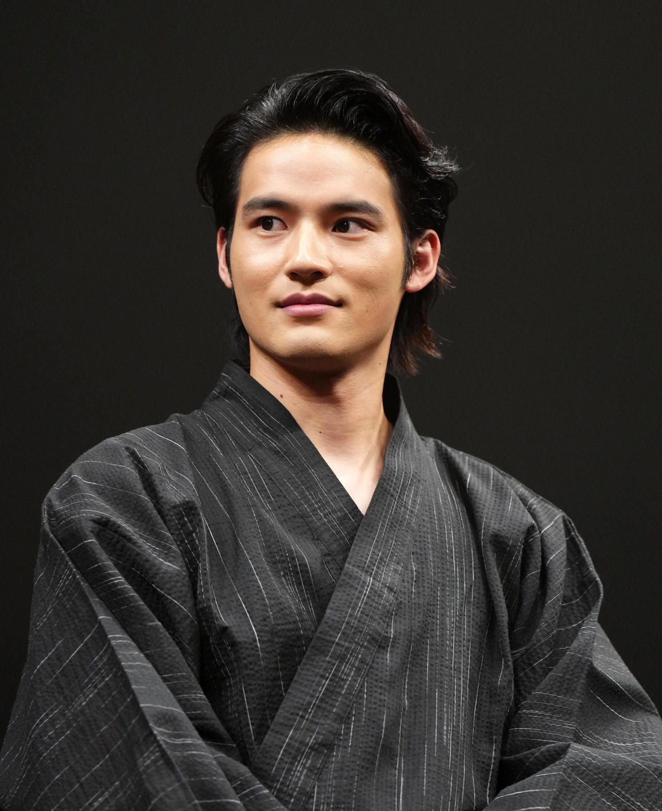 映画「火喰鳥を、喰う」完成披露試写会で登壇した水上恒司（撮影・江口和貴）