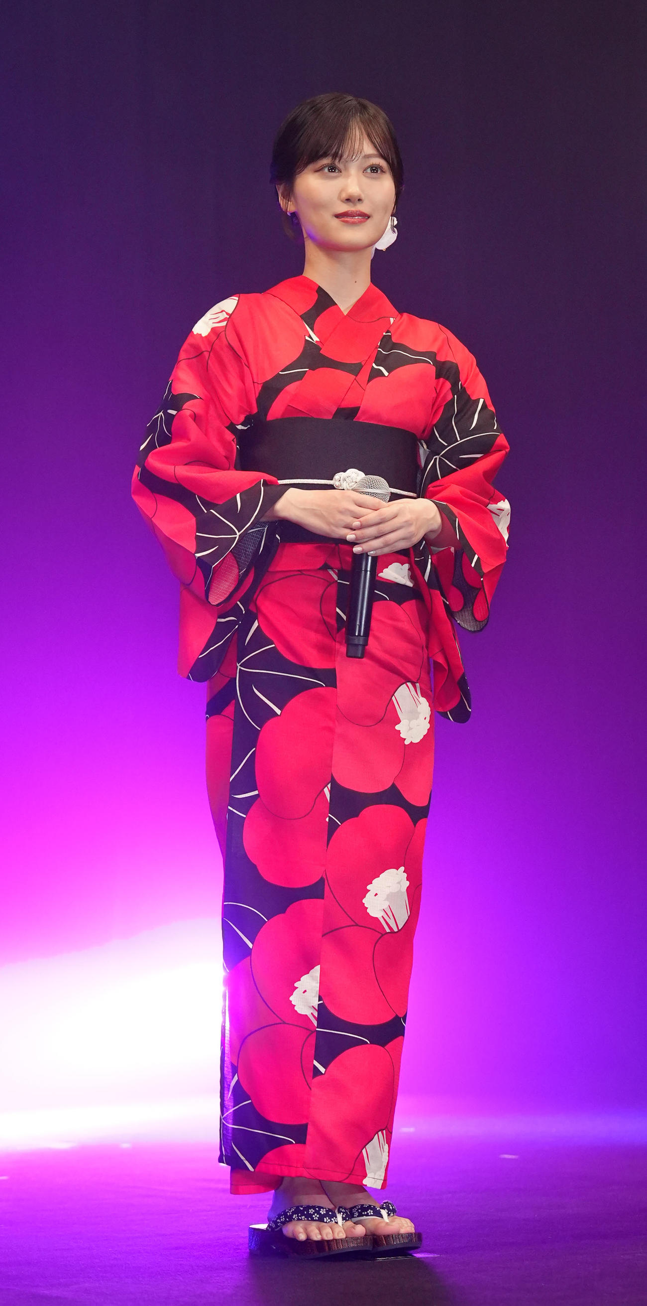 映画「火喰鳥を、喰う」完成披露試写会で登壇した山下美月（撮影・江口和貴）