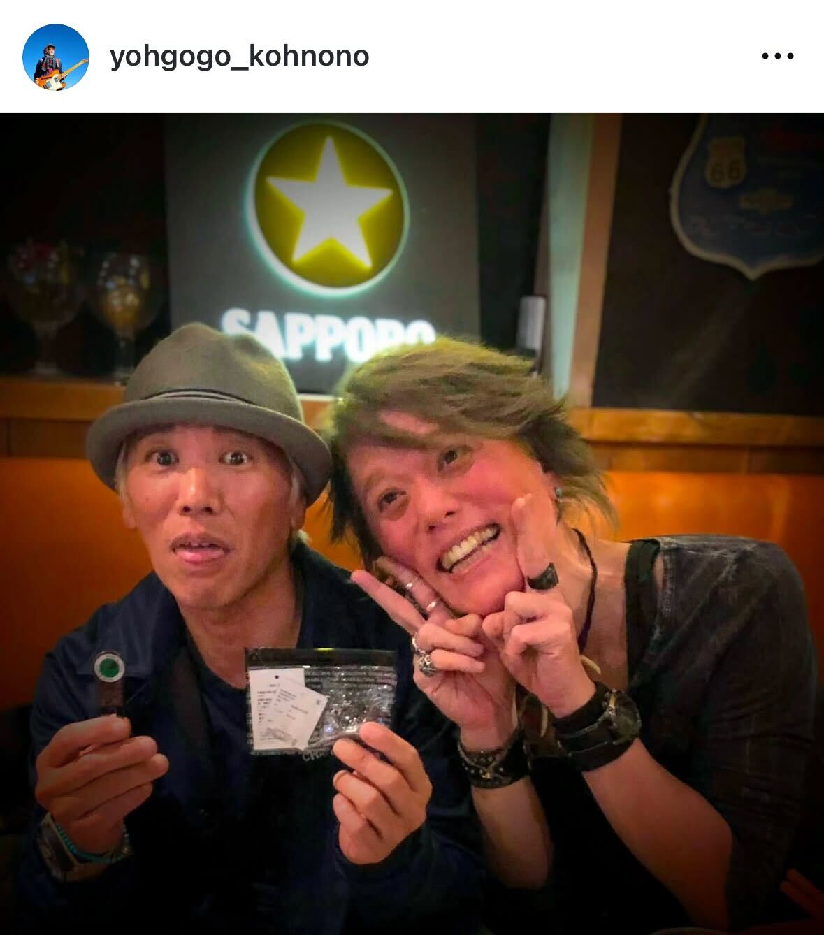 NoBさんとのツーショット（河野陽吾のインスタグラムから）