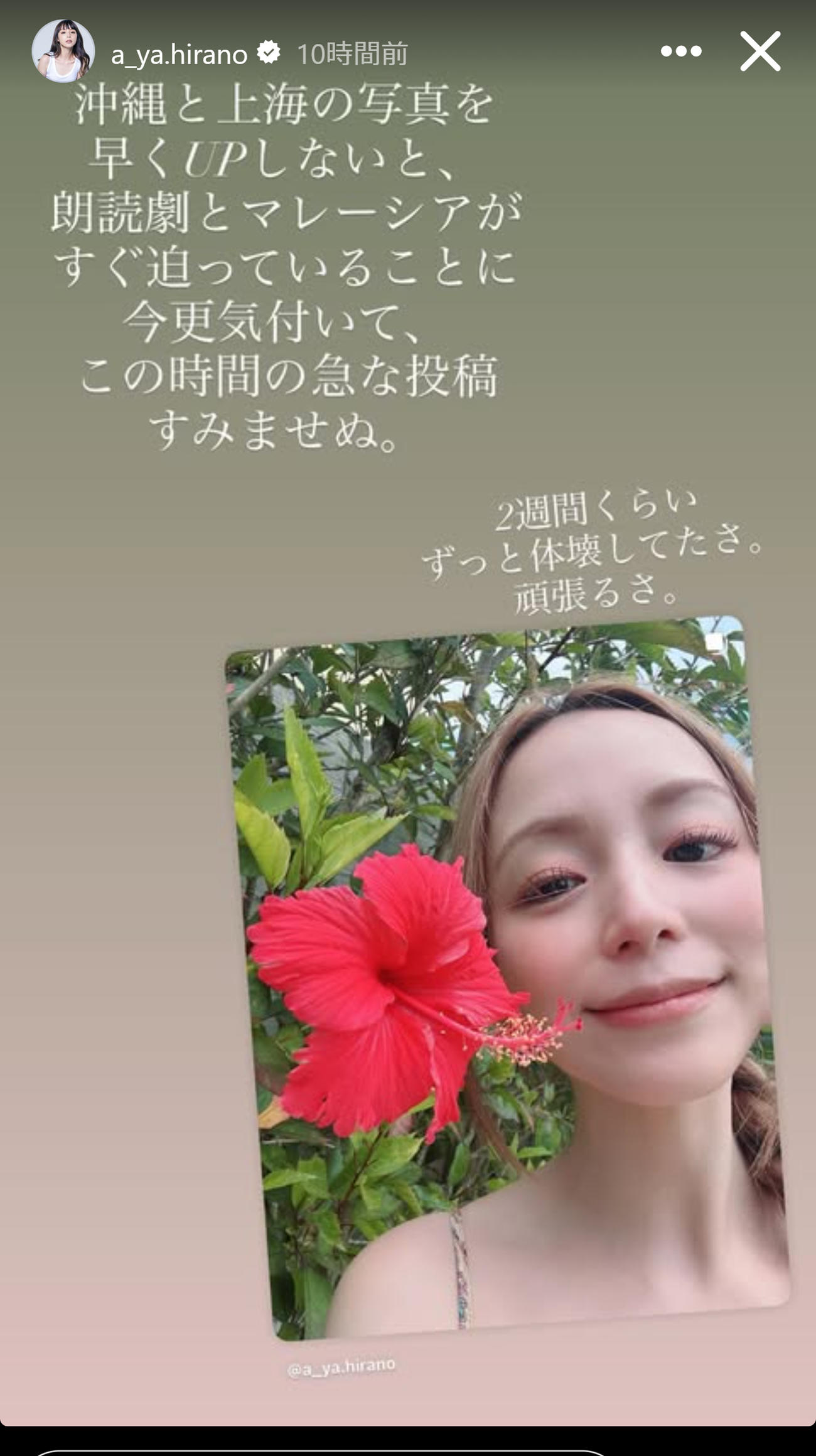 平野綾のインスタグラムから