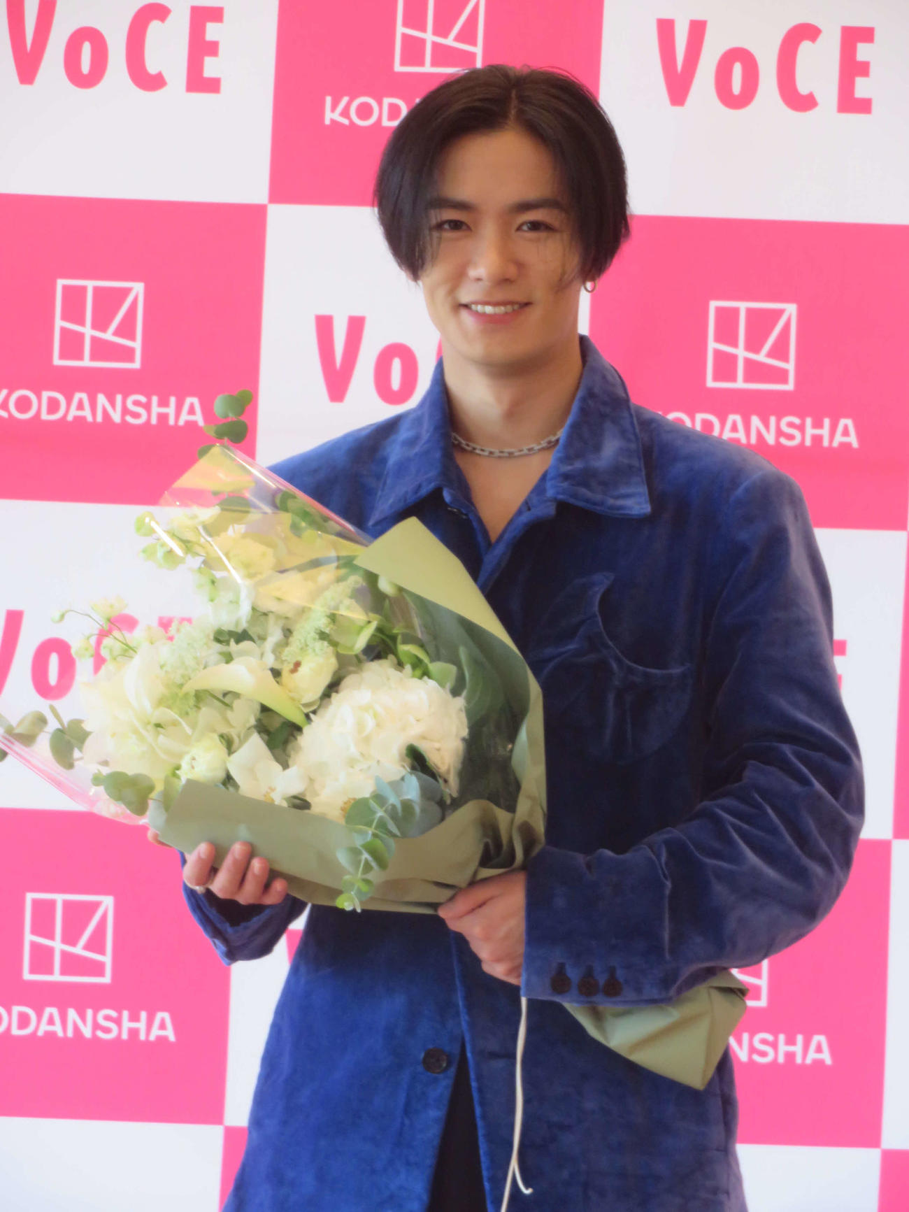 美容誌「VOCE」史上初メンズアンバサダー就任記念記者会見に出席した川村壱馬（撮影・川田和博）