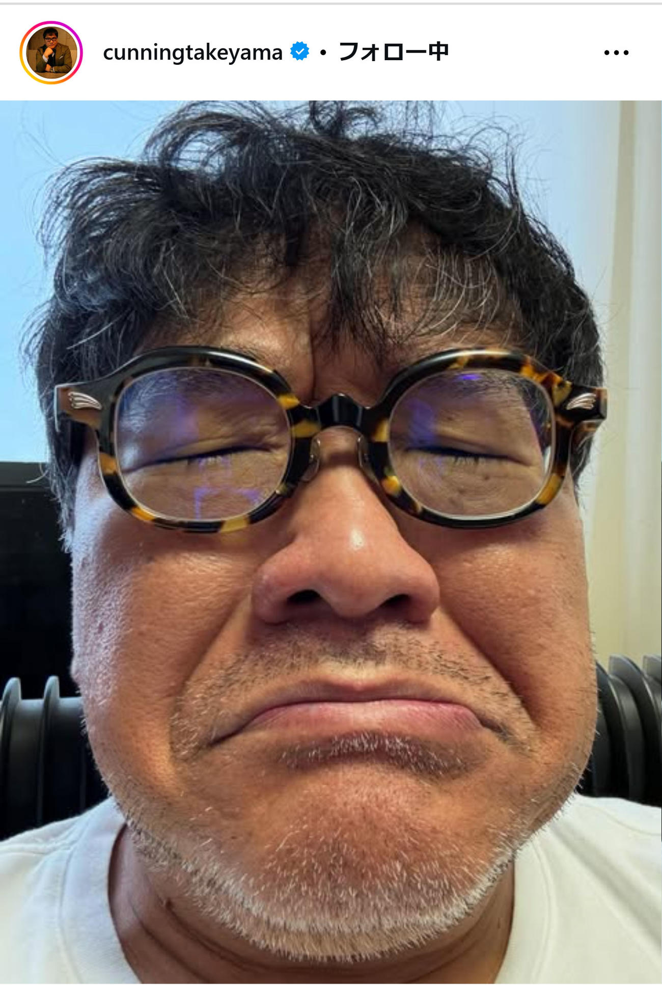 カンニング竹山隆範のインスタグラムから