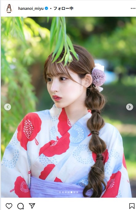 花乃衣美優のインスタグラムから
