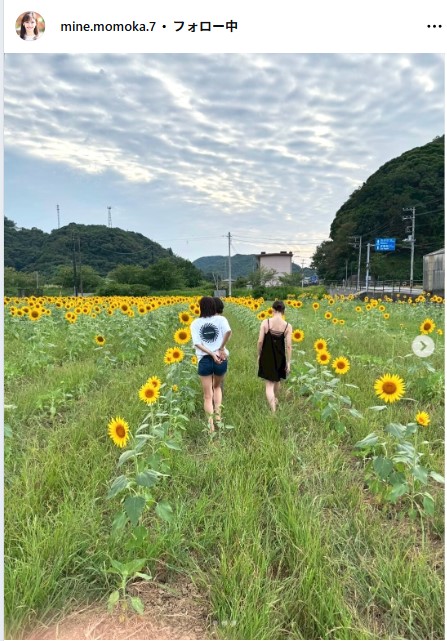 嶺百花アナのインスタグラムから