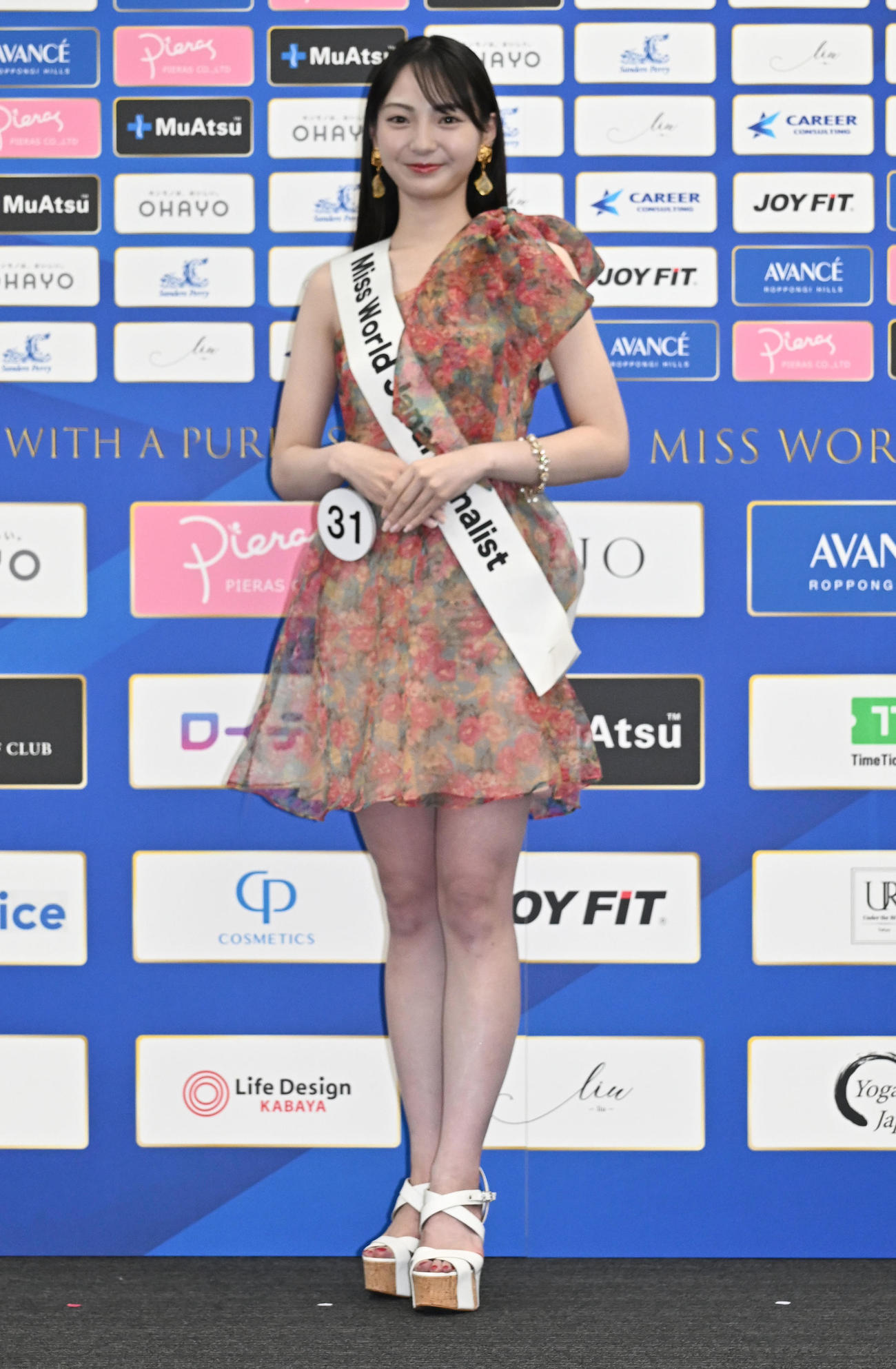 「ミス・ワールド2025」ファイナリストの西田采央さん（撮影・千葉一成）