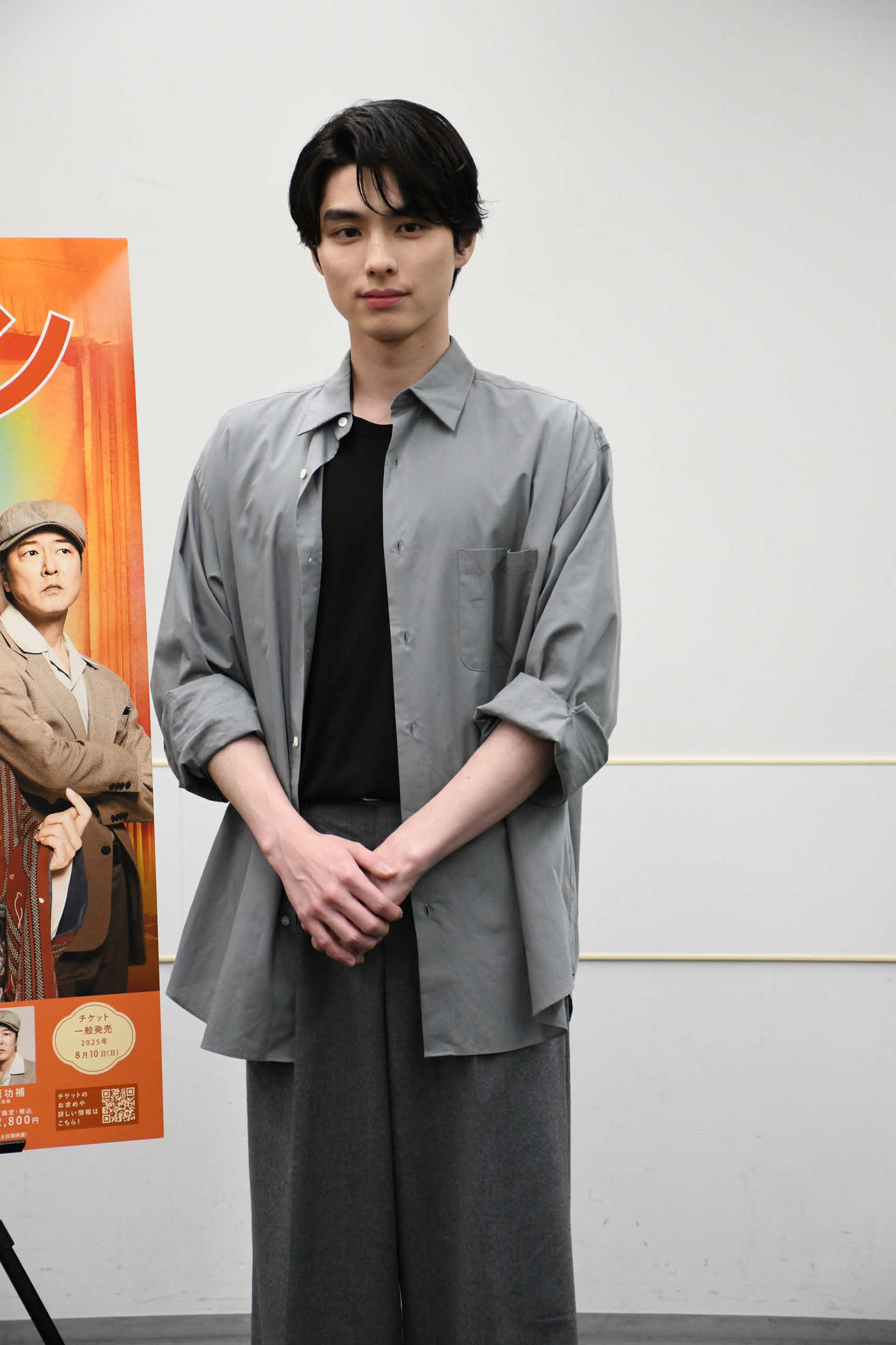 音楽劇「エノケン」への意気込みを語った本田響矢（撮影・阪口孝志）