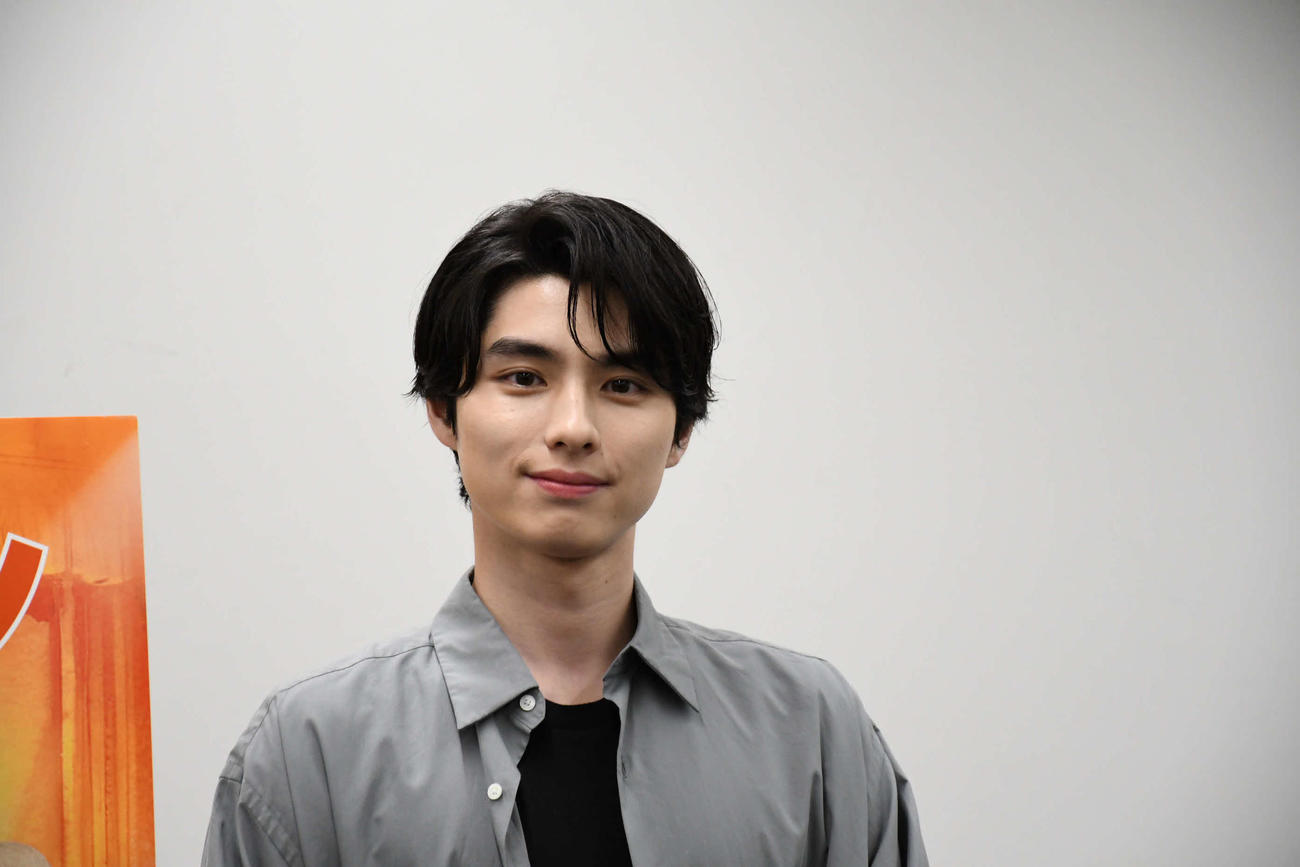 音楽劇「エノケン」への意気込みを語った本田響矢（撮影・阪口孝志）