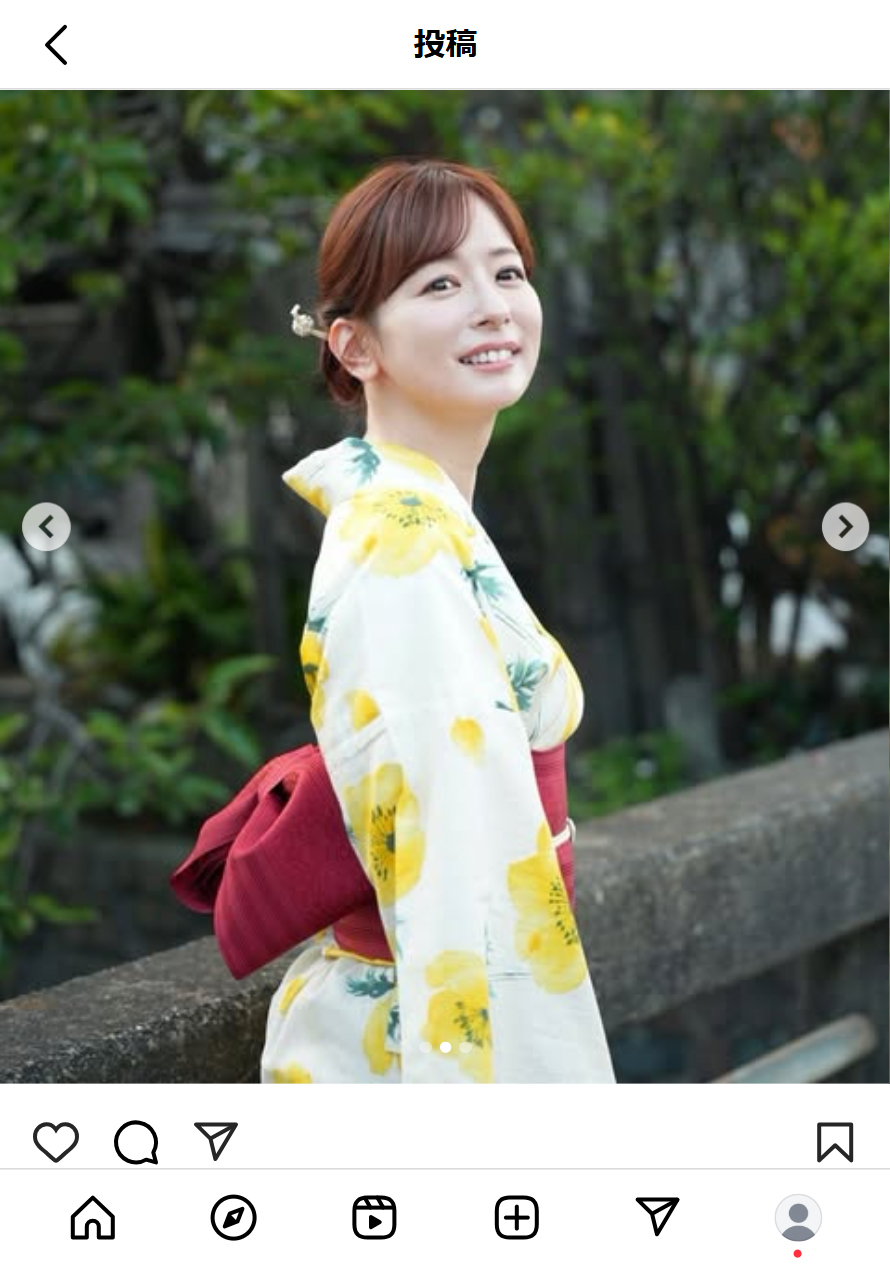 皆藤愛子のインスタグラムから