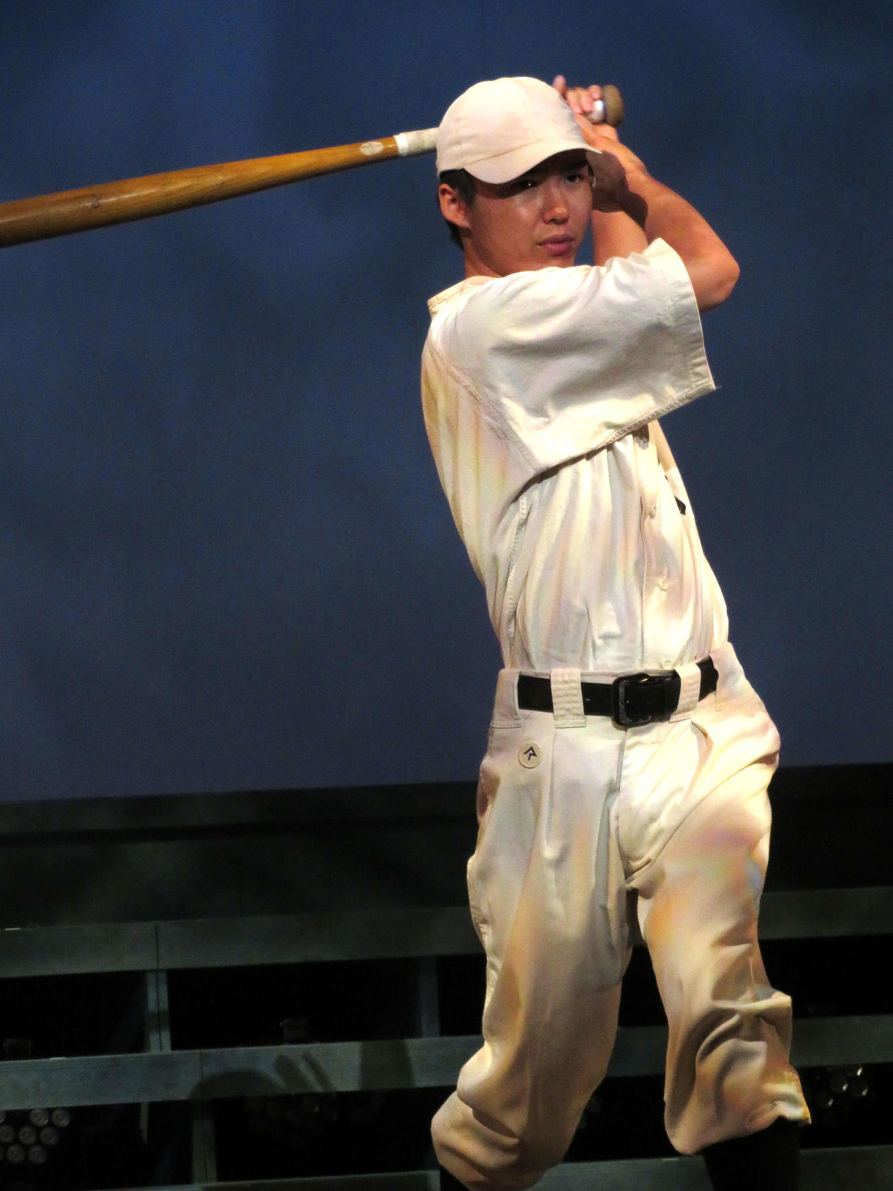 舞台「あの夏、君と出会えて～幻の甲子園で見た景色～」ゲネプロに臨む岡﨑彪太郎