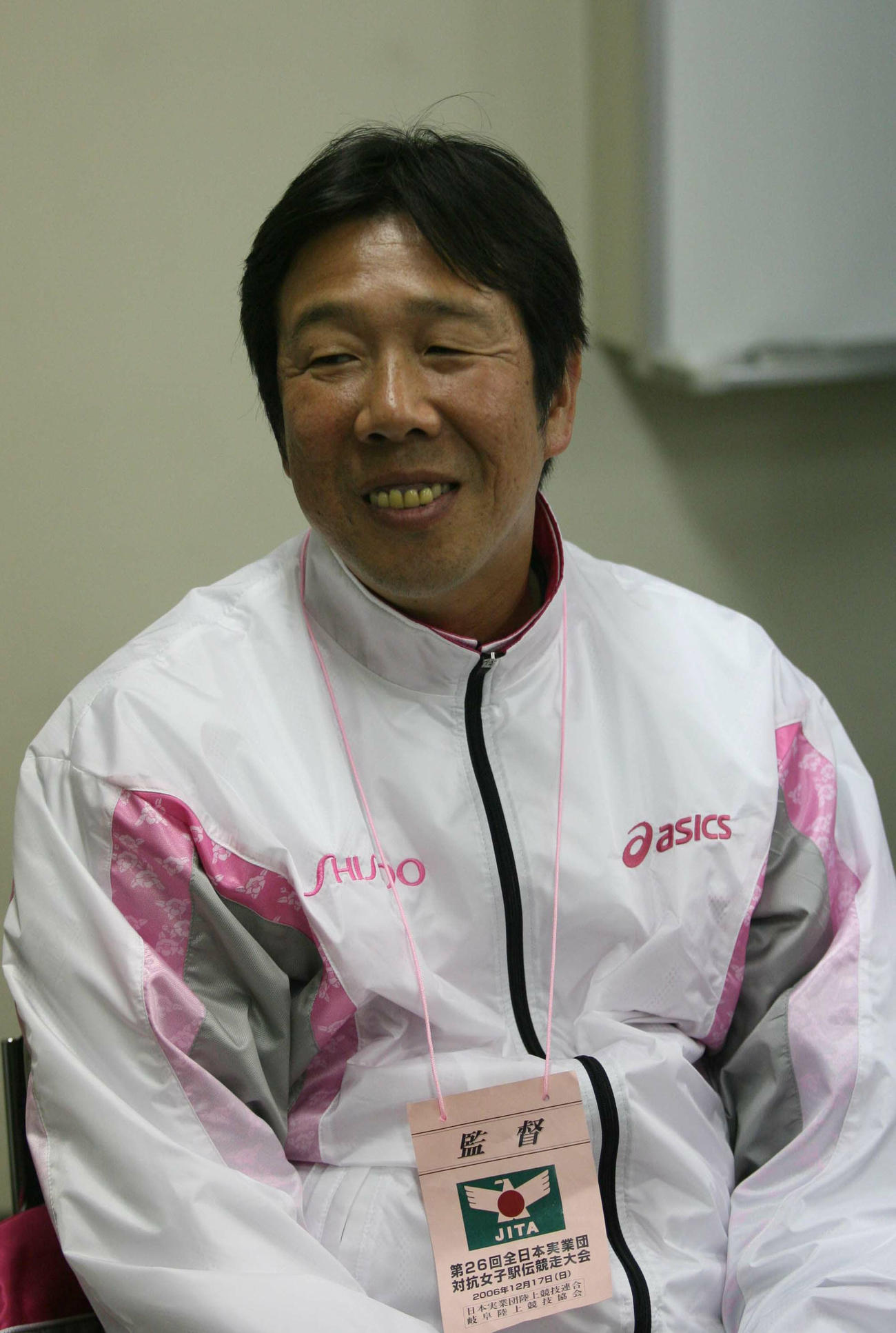 全日本実業団対抗女子駅伝　資生堂の川越学監督（2006年12月17日撮影)