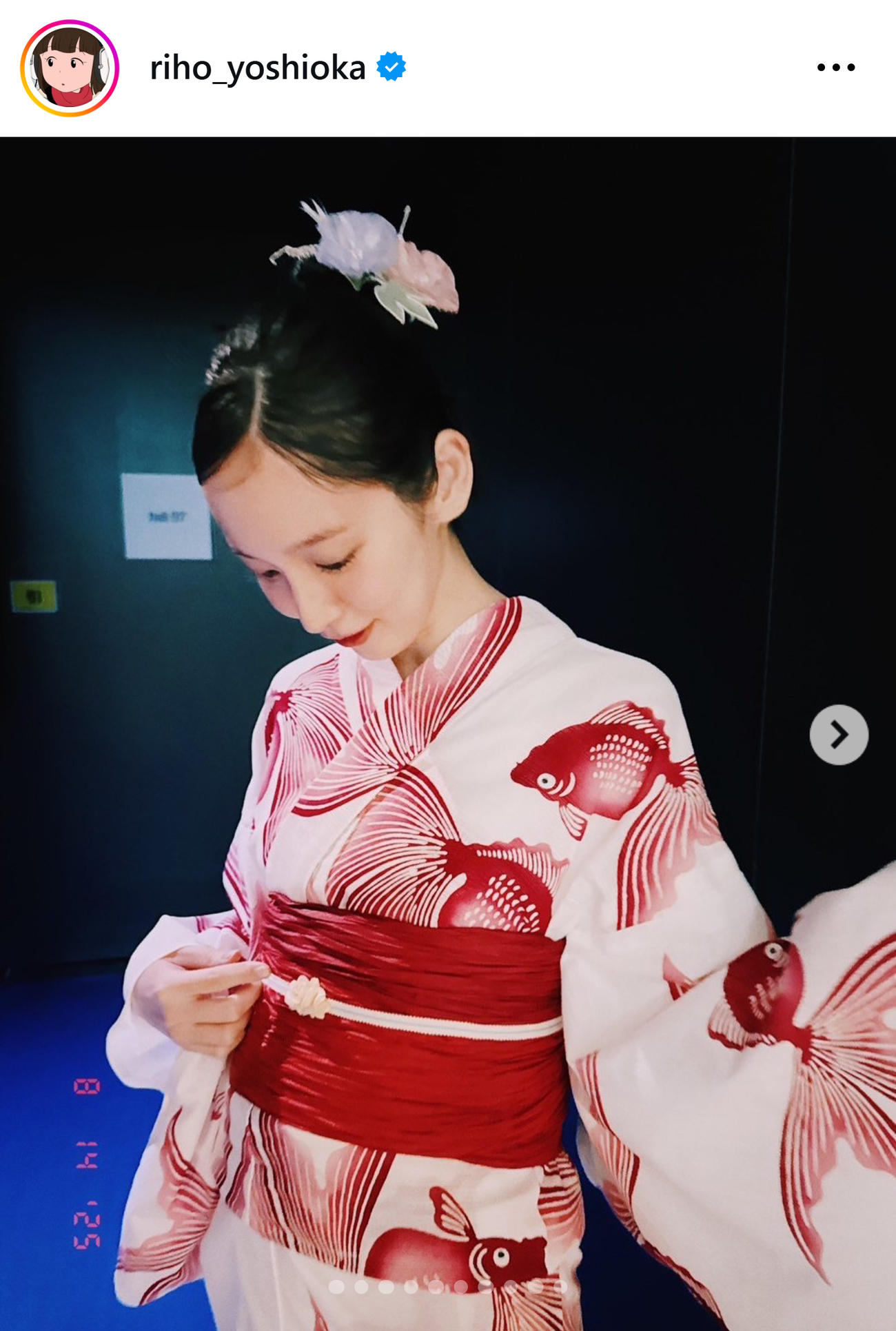 浴衣姿の吉岡里帆（吉岡里帆のインスタグラムから）