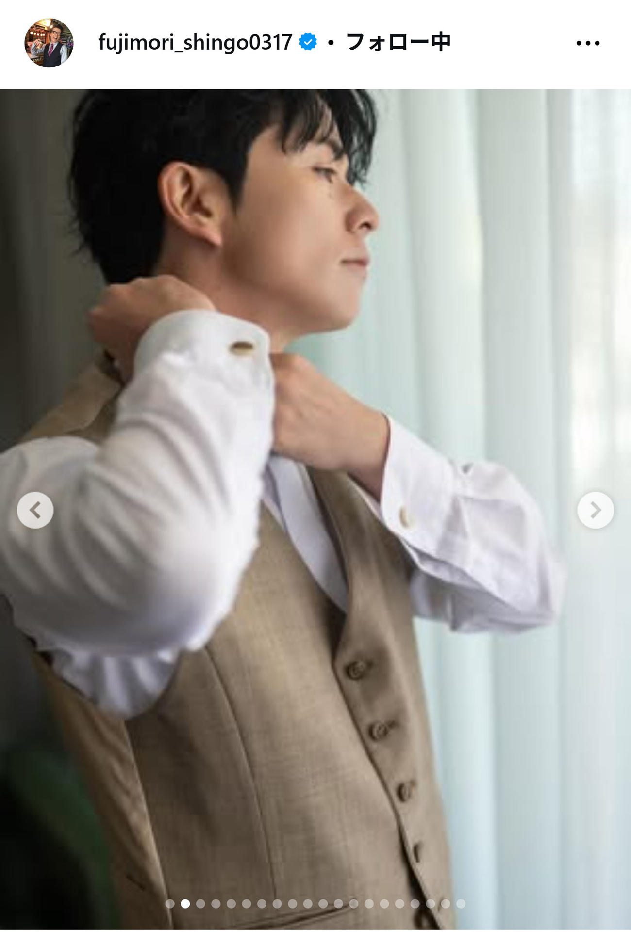 藤森慎吾のインスタグラムから