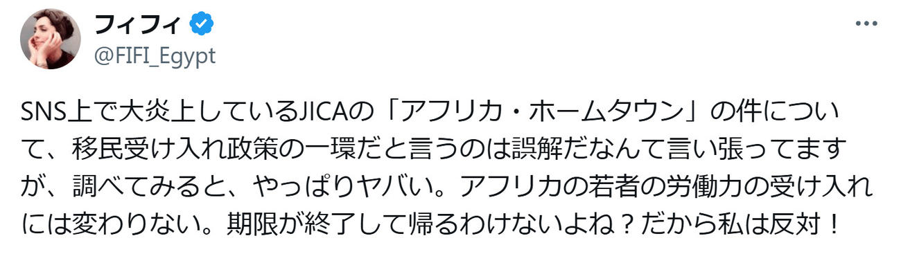 フィフィのXから