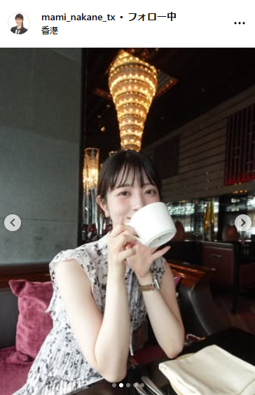 テレビ東京・中根舞美アナウンサーのインスタグラムから