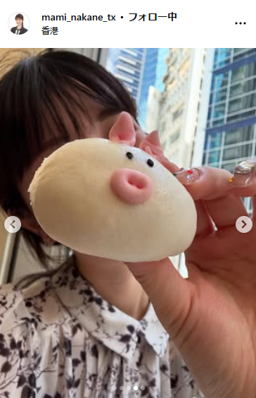 テレビ東京・中根舞美アナウンサーのインスタグラムから