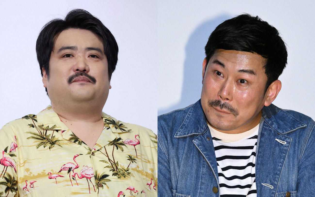鈴木もぐら（左）と岡野陽一