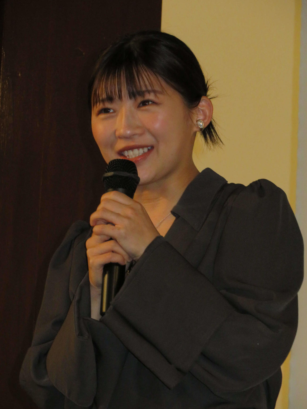 映画「風のマジム」日本女子大夏期特別教室に出席した伊藤沙莉（撮影・村上幸将）