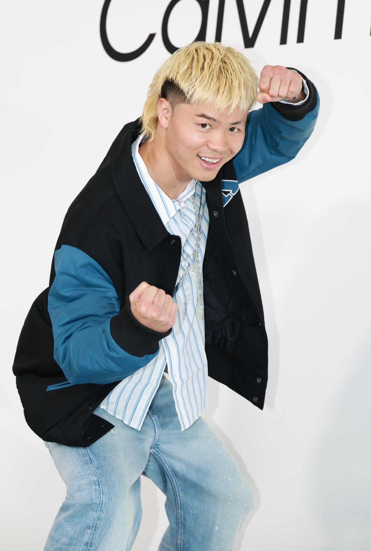 Calvin Kleinのイベントに登場した那須川天心（撮影・中島郁夫）