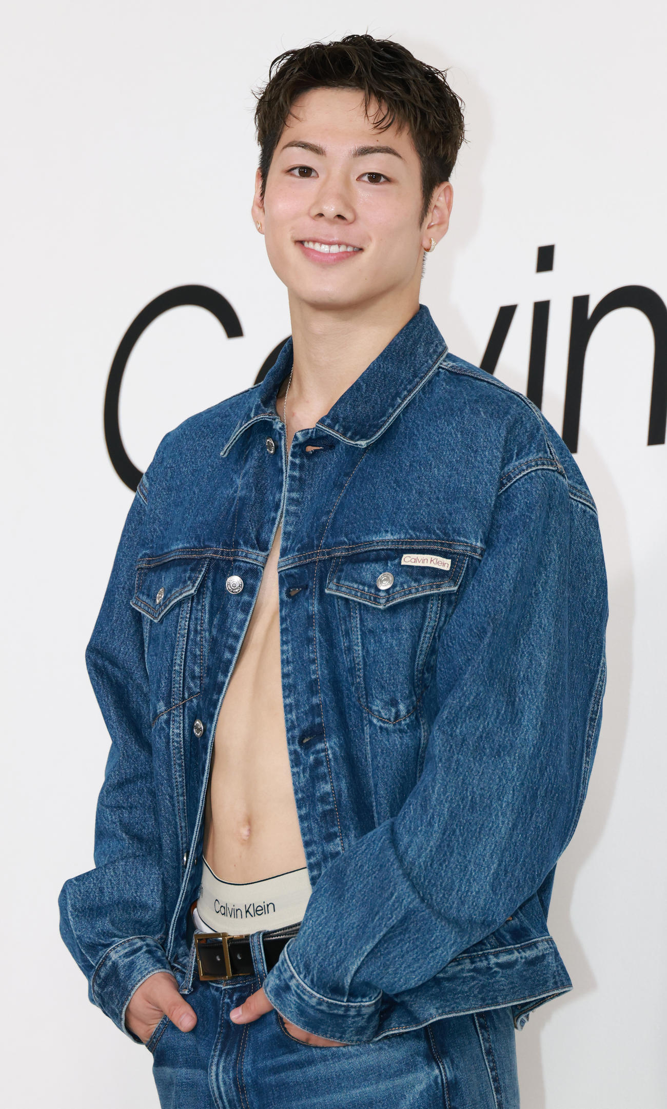 Calvin Kleinのイベントに登場した三浦孝太（撮影・中島郁夫）