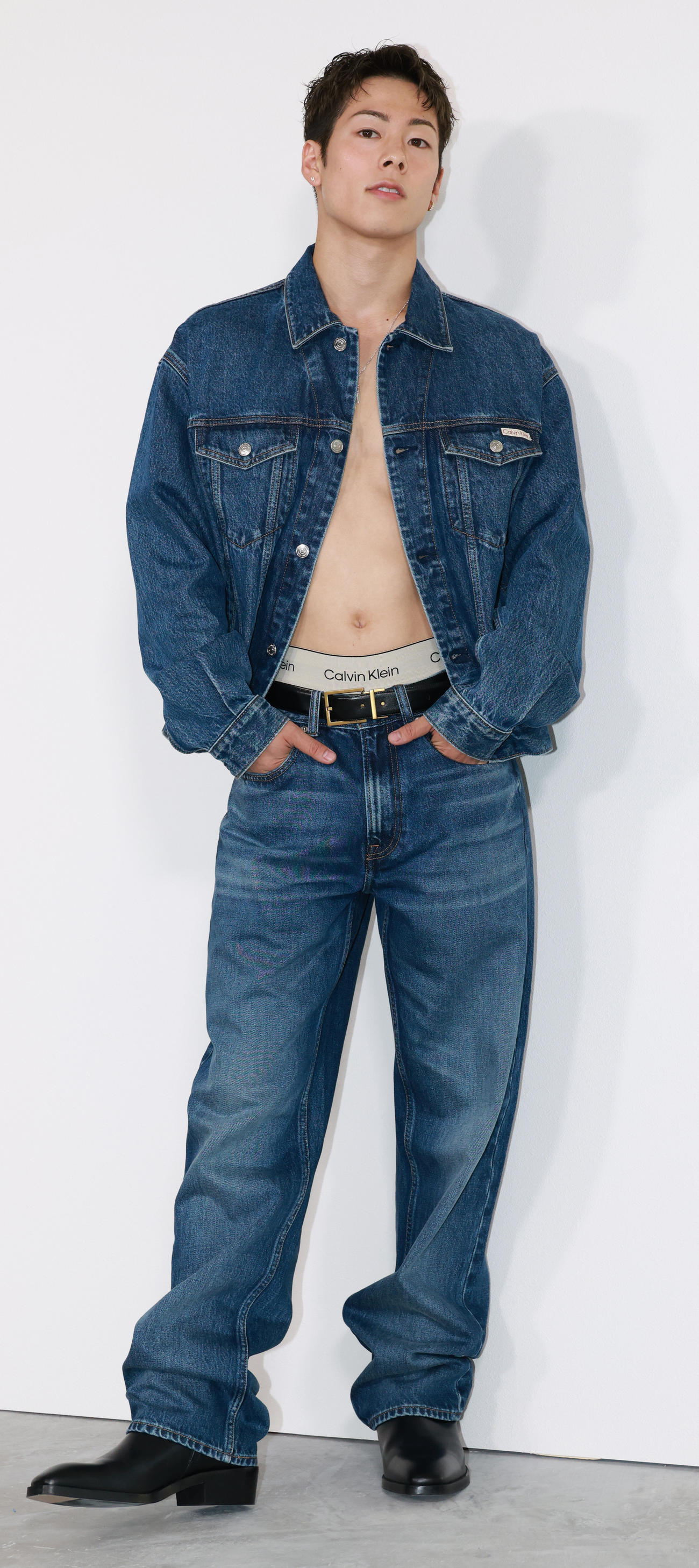 Calvin Kleinのイベントに登場した三浦孝太（撮影・中島郁夫）