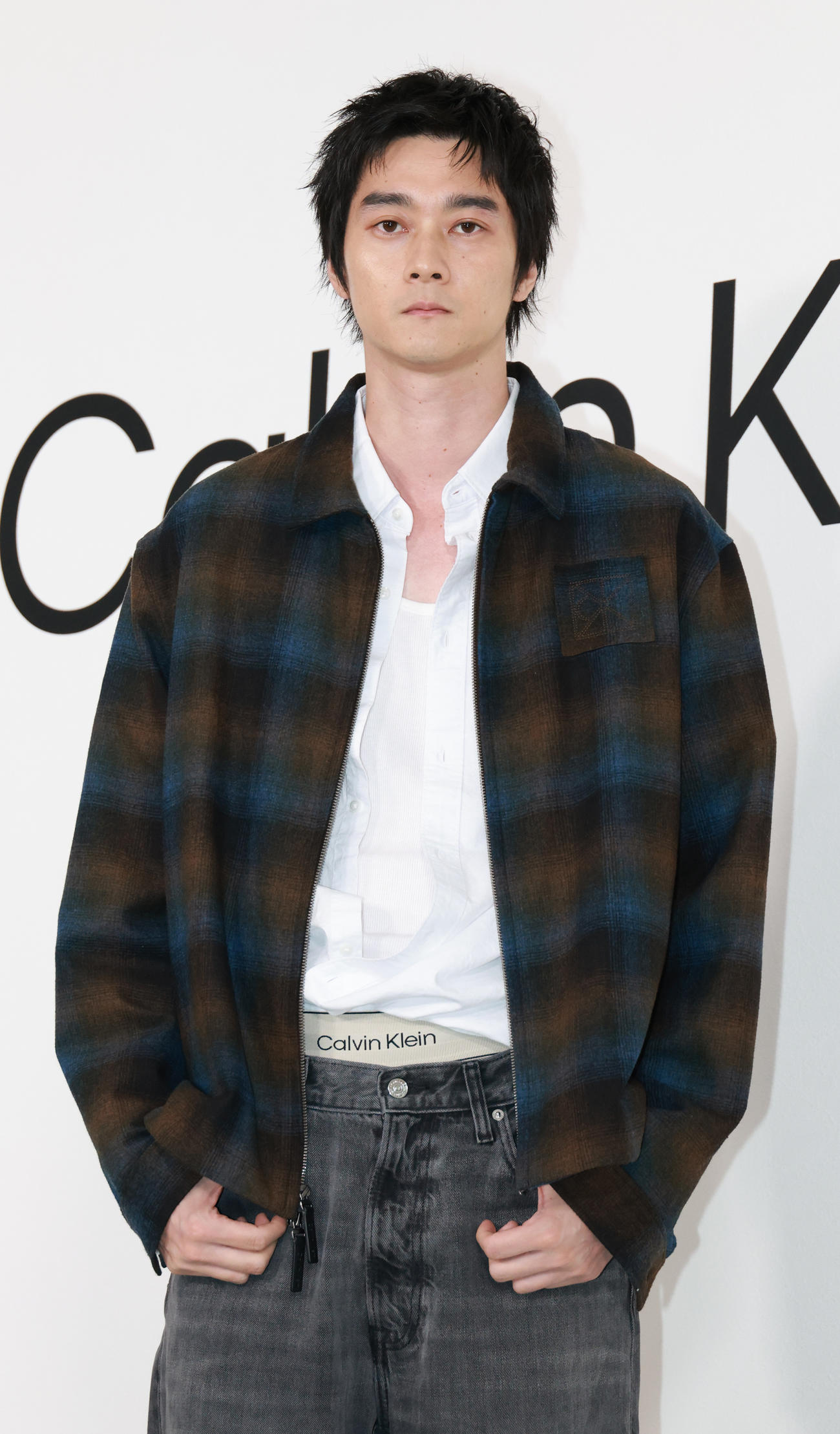 Calvin Kleinのイベントに登場した柳俊太郎（撮影・中島郁夫）