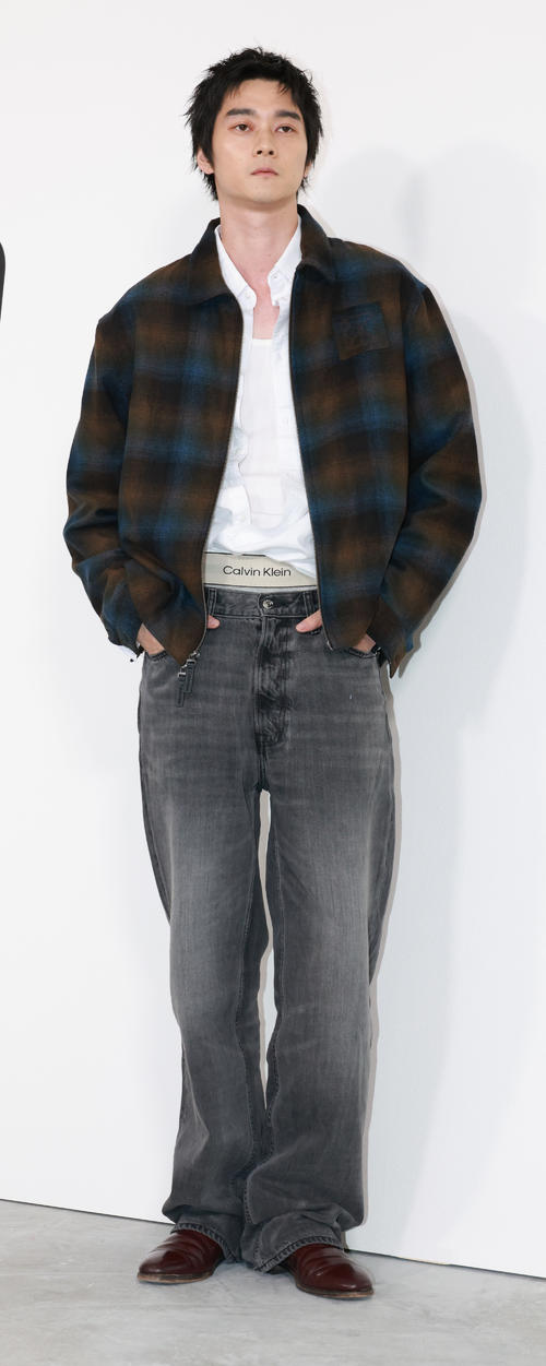 Calvin Kleinのイベントに登場した柳俊太郎(撮影・中島郁夫)