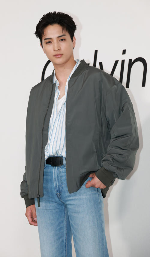 Calvin Kleinのイベントに登場した一ノ瀬颯(撮影・中島郁夫)