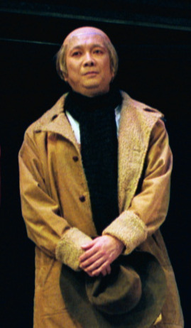 舞台「コミック・ポテンシャル」公開通しげいこでの土師孝也さん（2001年2月撮影）