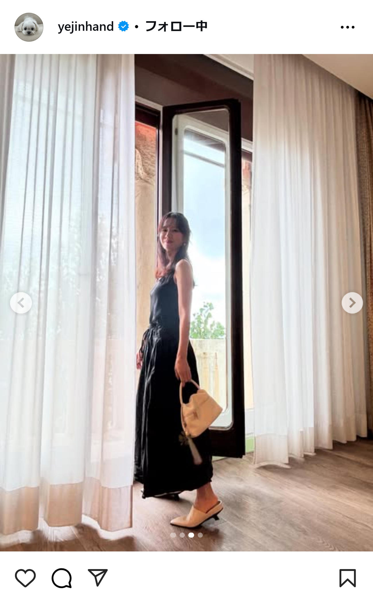 ソン・イェジンのインスタグラムから