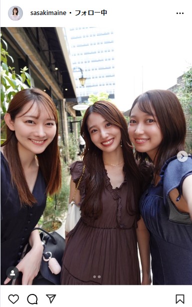 佐々木舞音アナのインスタグラムから