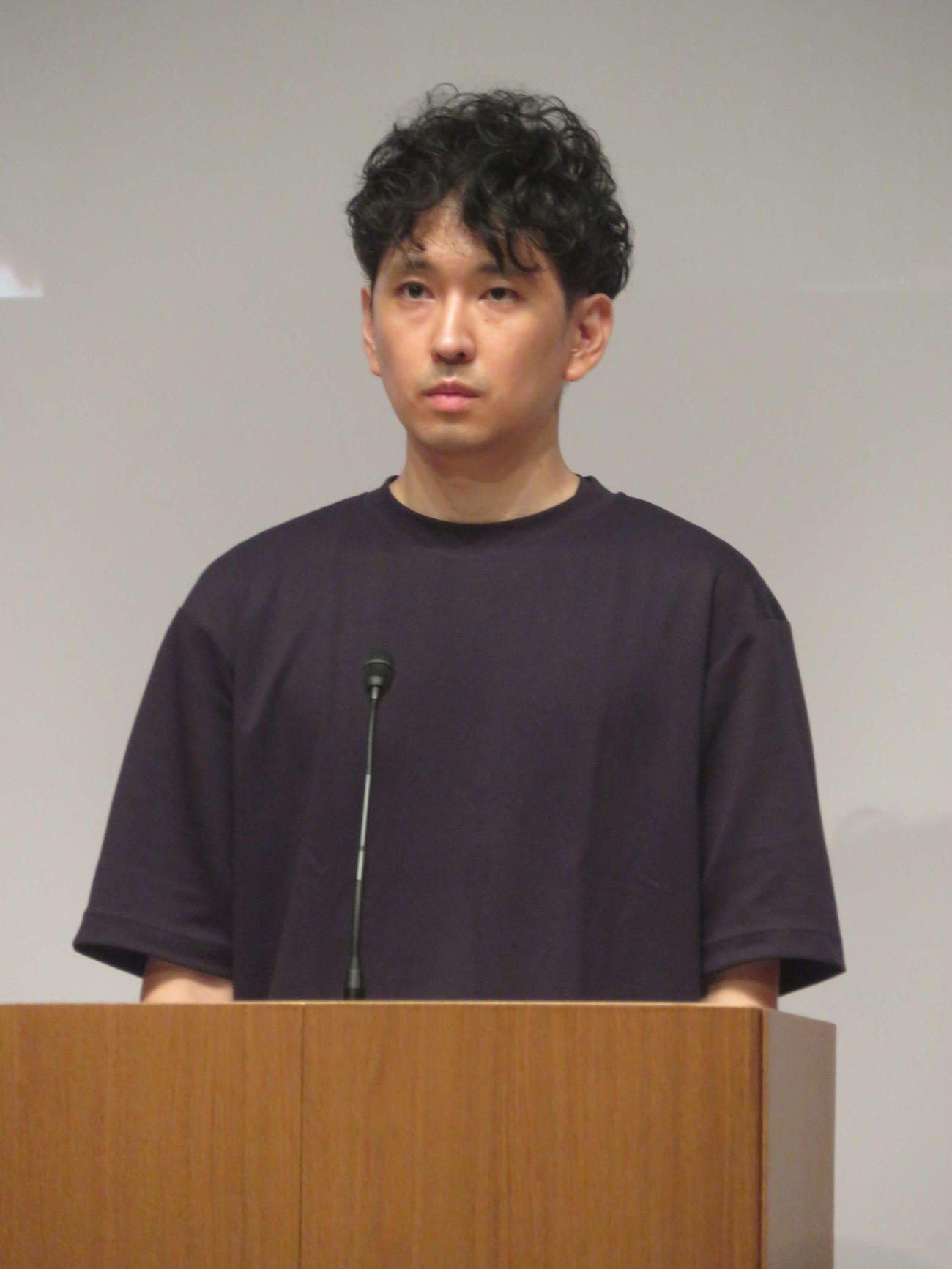 参加型裁判演劇「極刑」で殺人犯の被告人役を演じた関口まなと(撮影・川田和博)