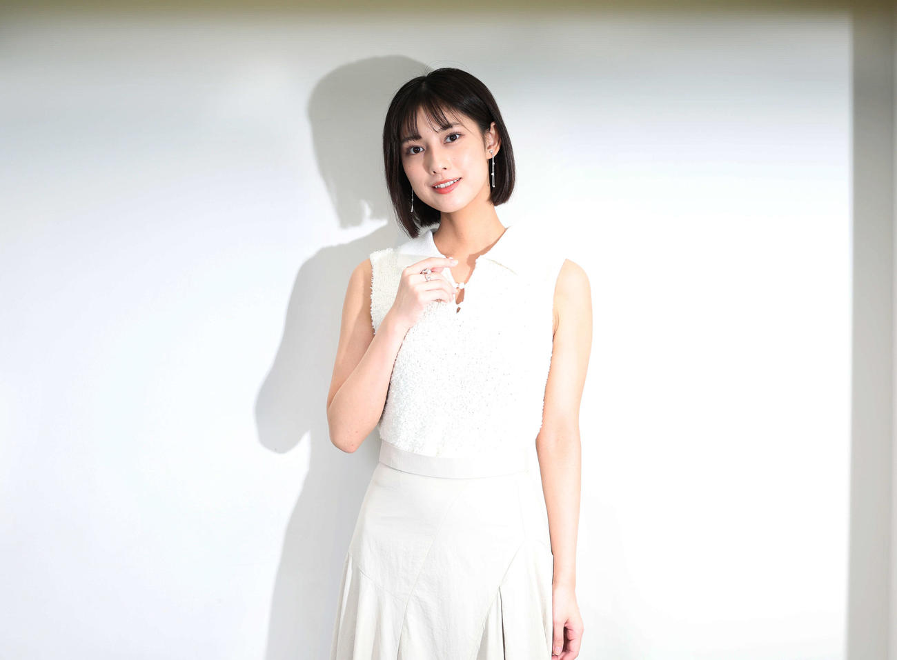 優しい表情でカメラを見つめる玉田志織（撮影・増田悦実）