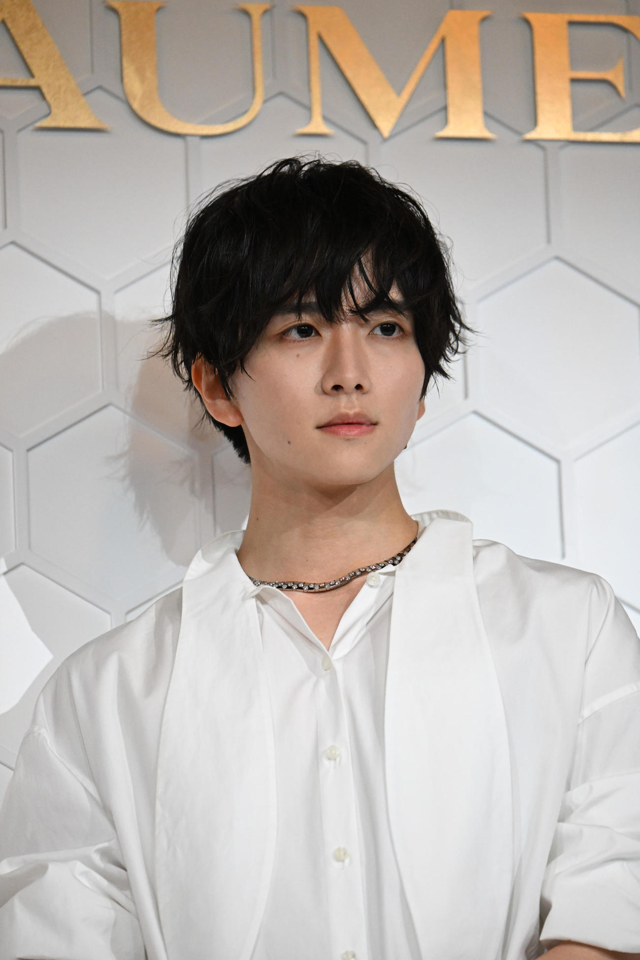 フランス館の「ショーメ、自然美への賛歌」でオープニングイベントに登壇する板垣李光人（撮影・和賀正仁）