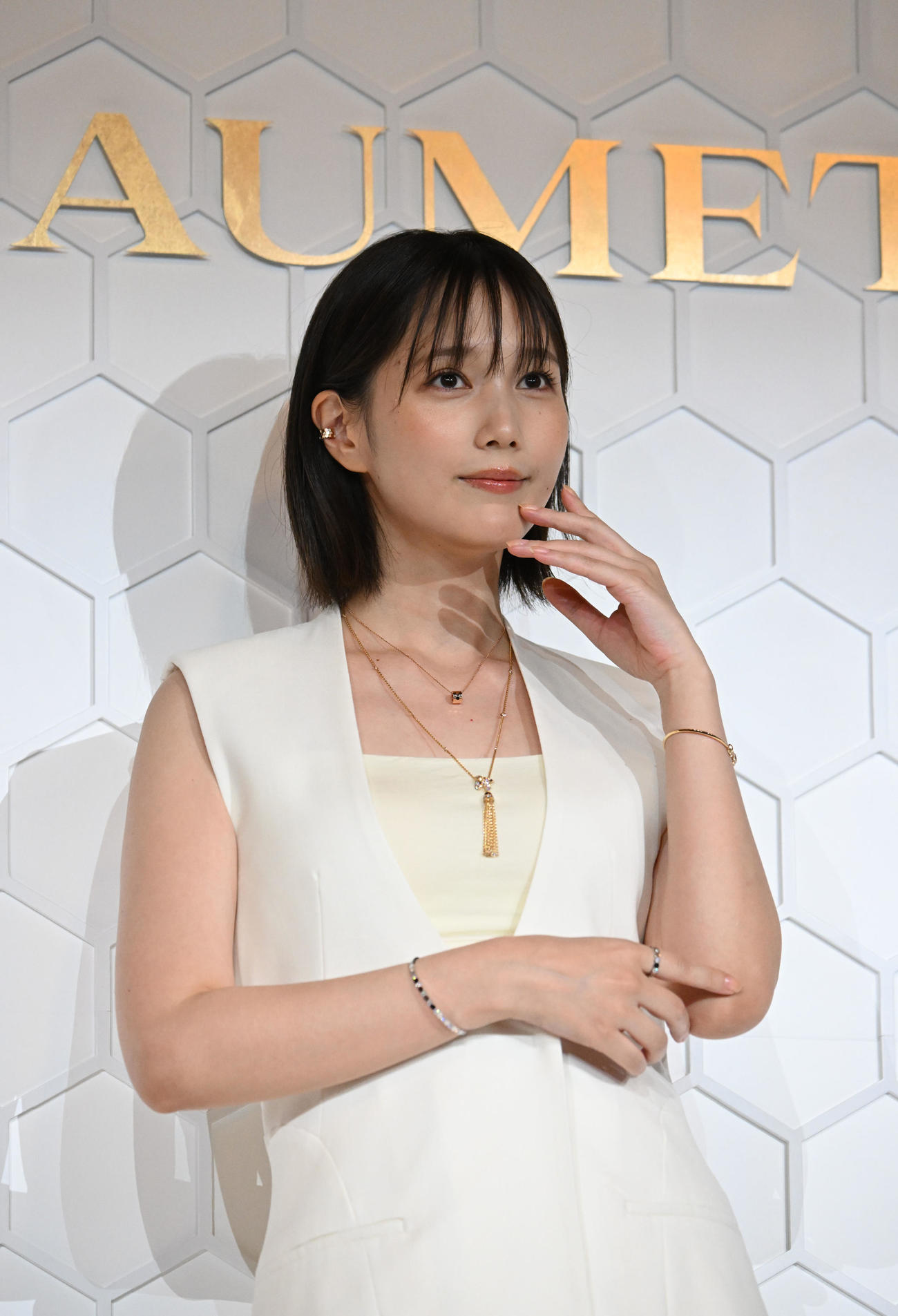 フランス館の「ショーメ、自然美への賛歌」でオープニングイベントに登壇する本田翼（撮影・和賀正仁）